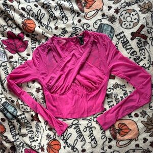 Pink y2k crop top